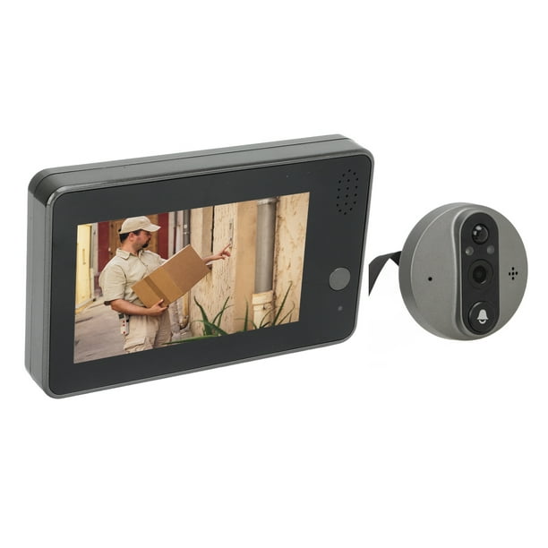 Visor de mirilla de puerta, cámara de mirilla Cámara de timbre de vídeo IPS  de 4,3 pulgadas Cámara de mirilla Aspecto llamativo