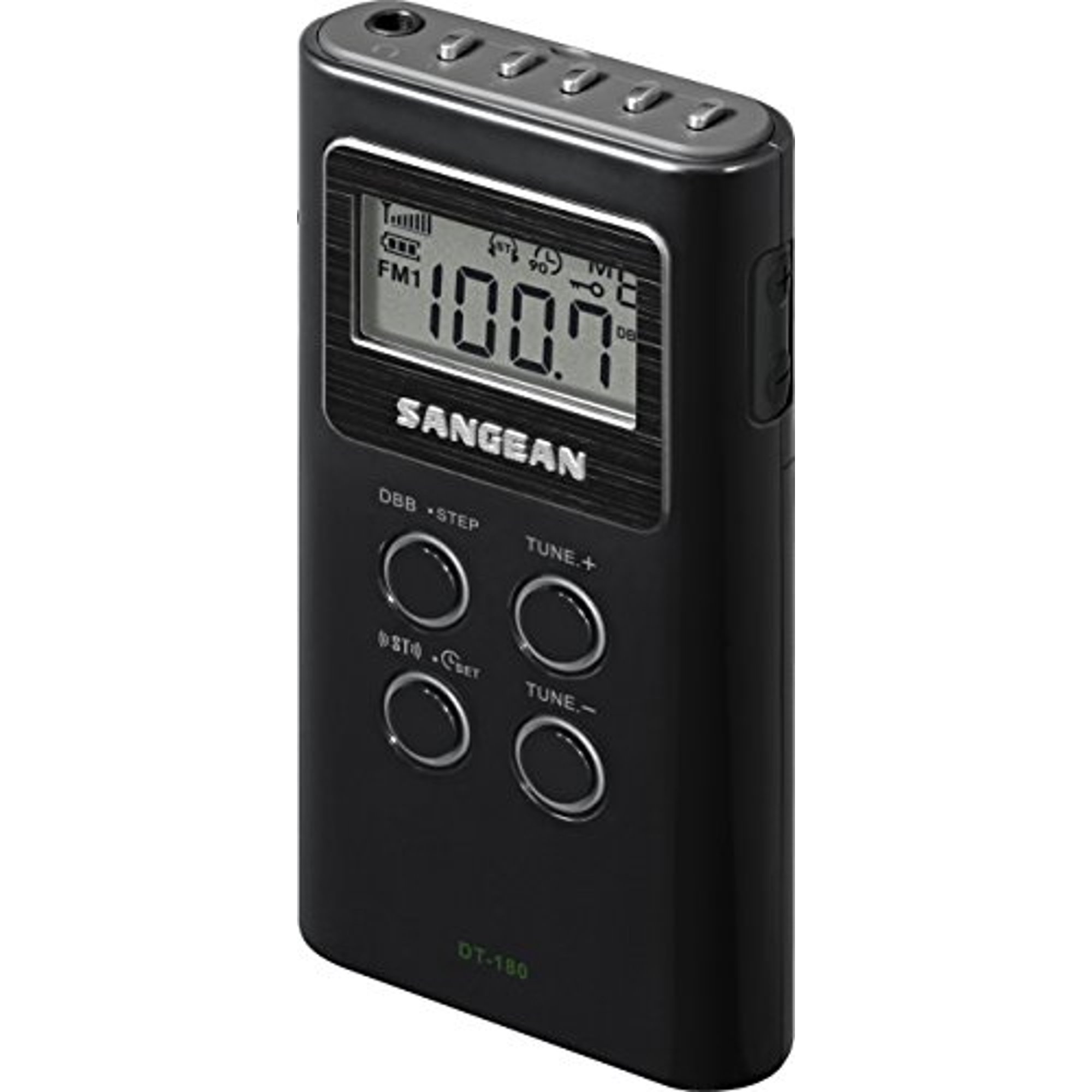 Sangean Radio analógica de bolsillo, SR-35 AM/FM, color negro