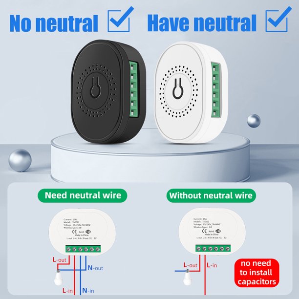 Interruptor WiFi 16A, Smart Life APP Control Mini módulo de relé