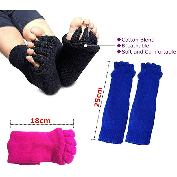 Mujer 1 par Calcetines de dedo de yoga con estampado de letra anti  deslizante, Mode de Mujer