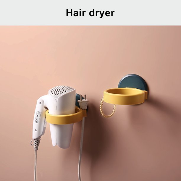 Estante para secador de pelo, soporte para secador de pelo, colgador de  pared para secador de pelo, soporte para secador de pelo, montado en la  pared, artesanía excepcional