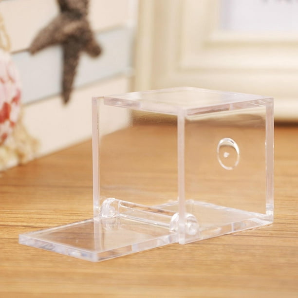 Caja de regalo de caja transparente de acrílico con tapas Caja de  almacenamiento de caja de dulces, contenedores cuadrados para pendientes  Favor de 10cm BLESIY Cubo de almacenamiento cuadrado