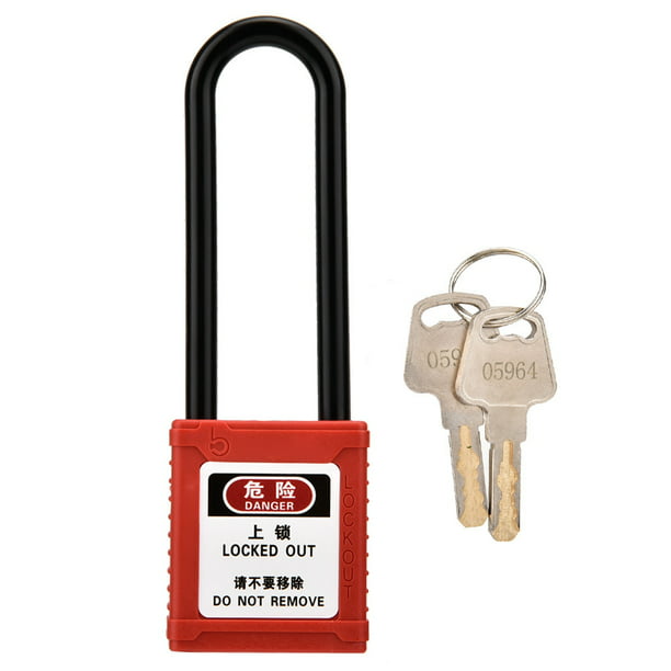 Paquete de 10 candados de bloqueo con 20 llaves, candados de seguridad  industriales a prueba de polvo, candados de seguridad de acero PA de 1.496