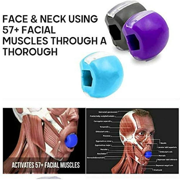 3 piezas mandíbula ejercitador cara & facial músculo entrenador , de  silicona masticación ejercitador, Moda de Mujer
