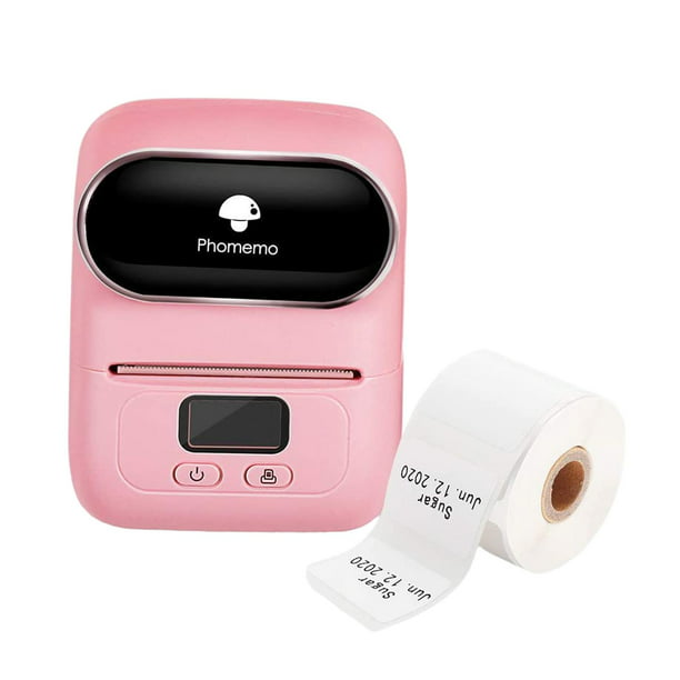 Mini Impresora Térmica Portátil con Bluetooth color Blanco con Rosa