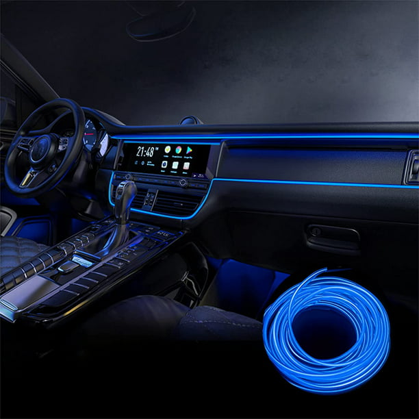 Luces interiores del coche, tira de luz LED para coche de 5 m, tira LED  interior para coche de 5 V, LingWen