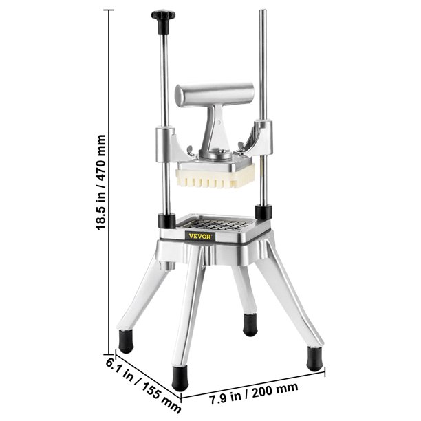 Cortador de verduras comercial VEVOR, picador de verduras, 4 cuchillas,  cortador de patatas fritas
