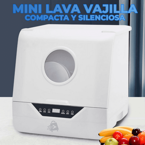 Mini lavavajillas de sobremesa Aquatica, 125 kWh/año, 2 servicios, independiente, sin instalación, lavado 360°, 3 programas, controltáctil, consumo de agua: 5 litros