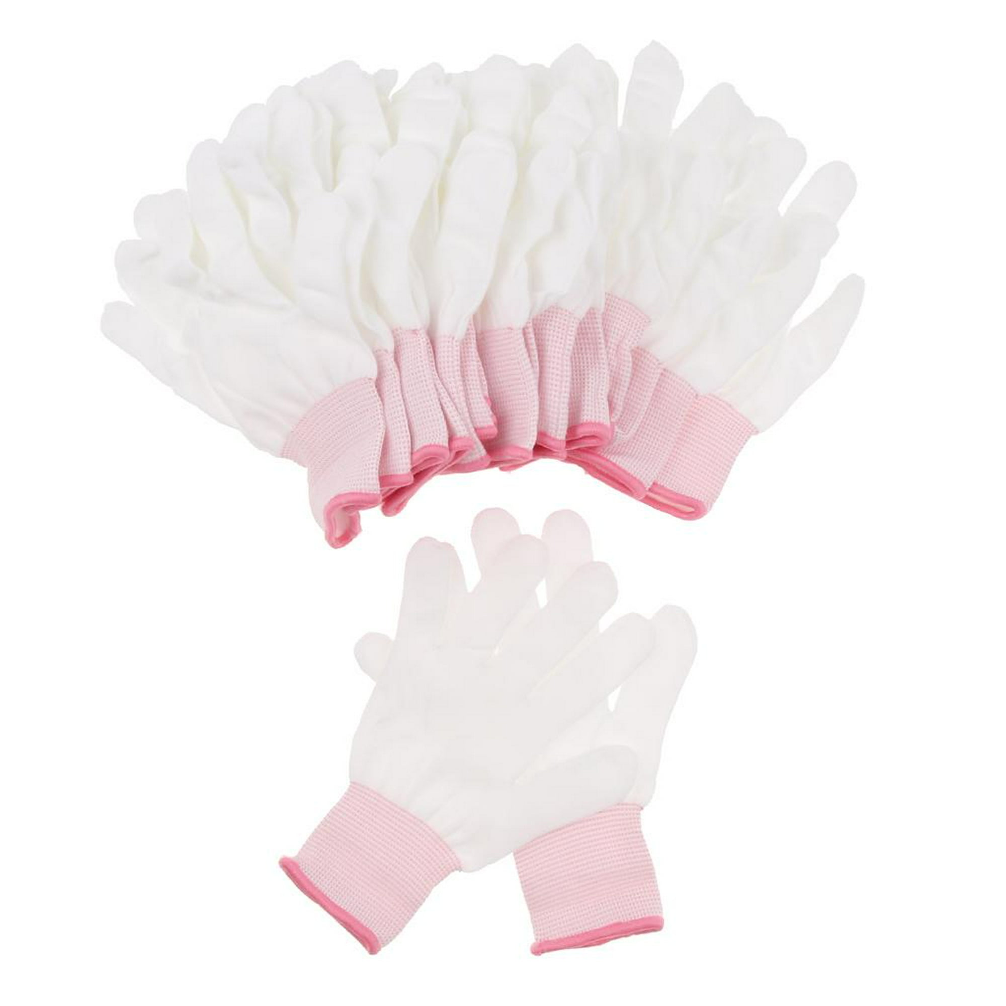 STIX-ON Safety - 10 pares de guantes de trabajo antideslizantes para  construcción – Guantes de trabajo de látex rojo de algodón de nitrilo de  goma