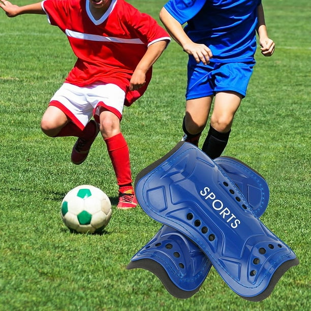 4 pares de espinilleras de fútbol para niños y adultos, espinilleras para  niños y niñas para juegos de fútbol, protección antideslizante para piernas