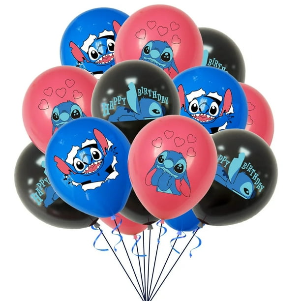 Globos de Lilo y Stitch de 12 pulgadas, decoración para fiesta de  cumpleaños, globos de decoración p Tesoro Cultural