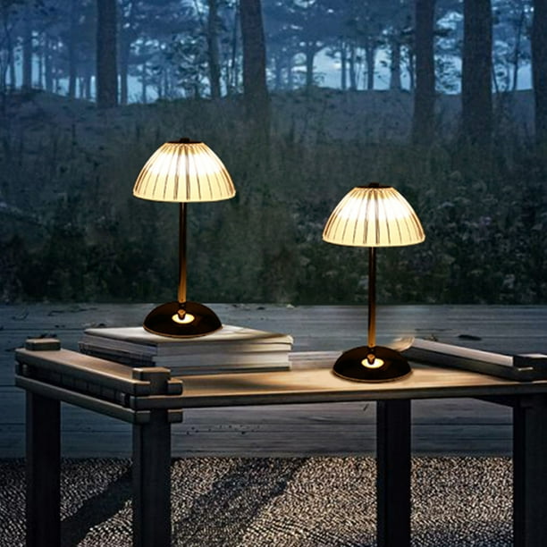 Lámpara de mesa portátil, lámpara de seta, interruptor táctil, lámpara  inalámbrica, lámpara de mesa LED meticulosamente diseñada