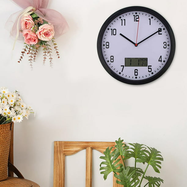 Relojes de pared para decoración de sala de estar, relojes de pared  decorativos a pilas con péndulo para dormitorio, cocina, oficina, hogar,  reloj de