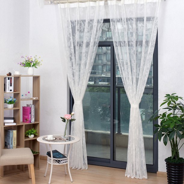 Cortinas para sala de estar, cortinas transparentes para ventana para  dormitorio, cuarto de , 100cmx250cm B-100cmx250cm Macarena Cortina de gasa