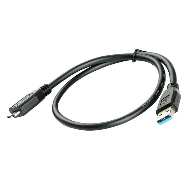 Cable 3m Micro USB B a USB A Cargador para Teléfono Móvil Datos USB 2.0 -  Macho a Macho - Negro en