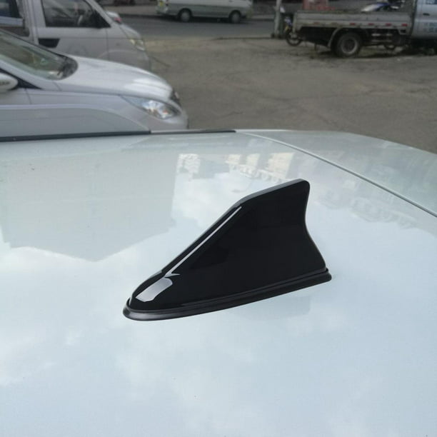 Miytsya Antena de aleta de tiburón para coche, antena decorativa para techo  simulado montado en la parte superior para maletero de coche, SUV (negro)
