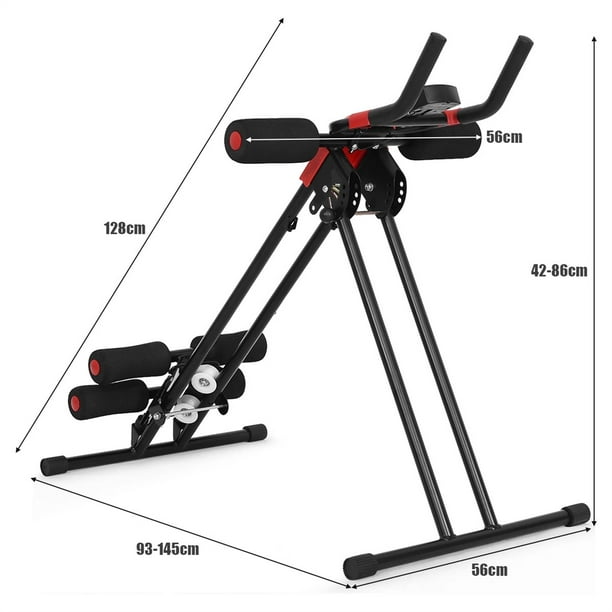 Máquina Abdominales Plegable con Pantalla LCD Regulable en 4