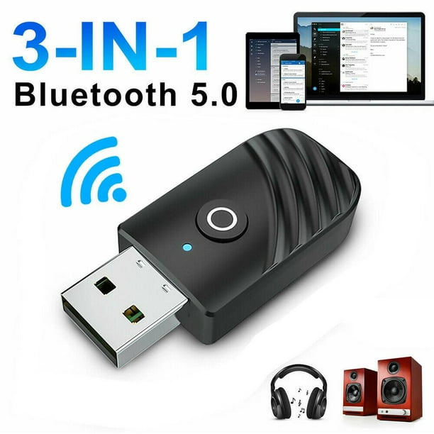 Transmisor y receptor recargable 3 en 1 USB Bluetooth 5,0 para ordenador TV  perfke transmisor bluetooth