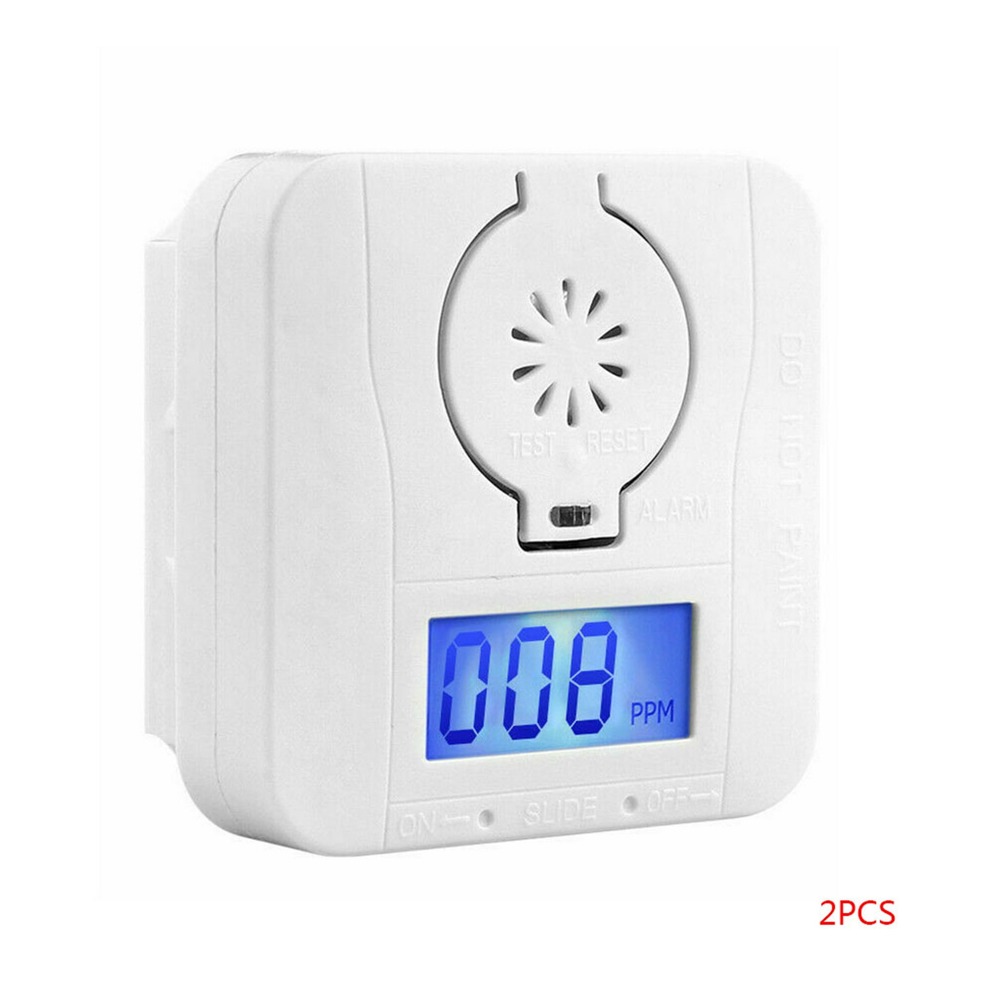 Detector de monóxido de carbono, detector de alarma de CO con pantalla  digital y alarma de sonido para el hogar 2pcs