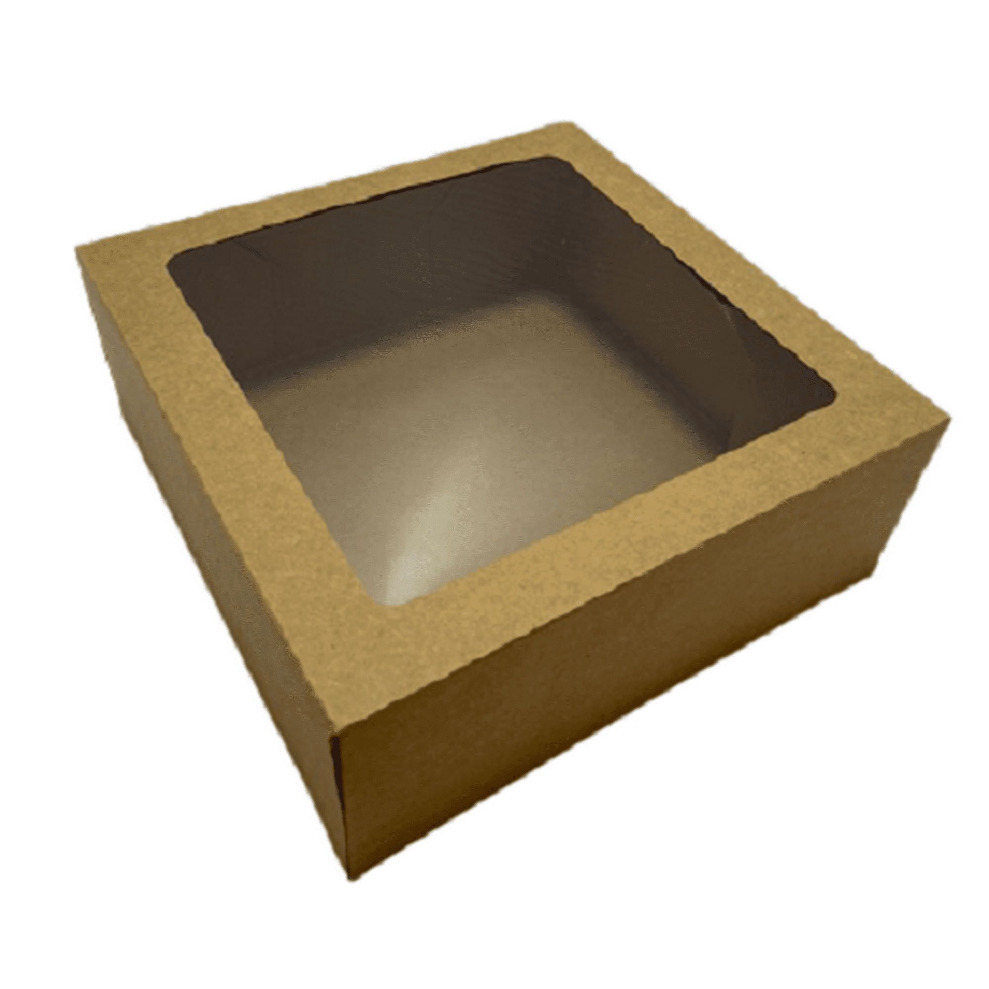 Caja de pastel Kraft blanco/marrón de 12x12x6, 50 ct.
