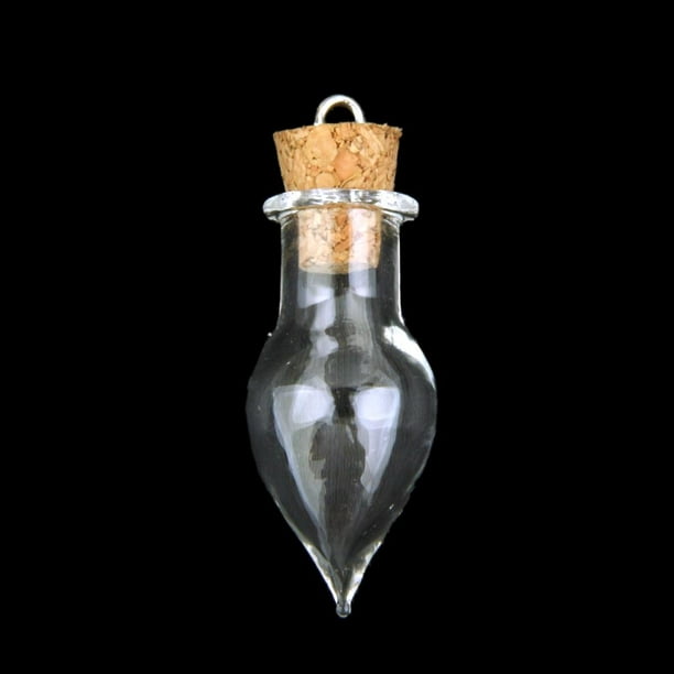 12pcs Pequeña Botella De Cristal De Lujo Que Desea El Trabajo Hecho A Mano  Collar Pendiente Sunnimix Frascos de botellas Mini Wish