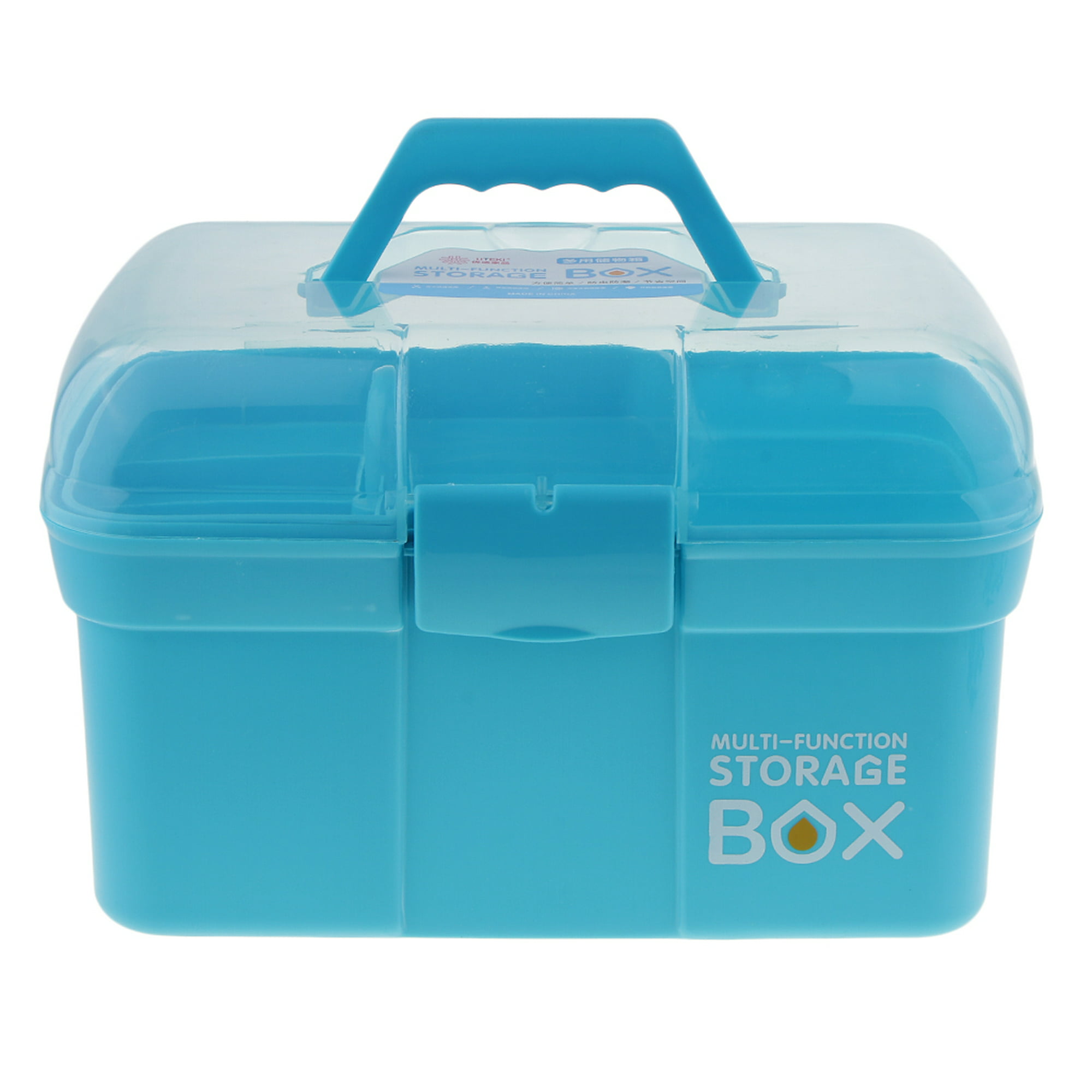 Caja de Almacenamiento de Plástico Organizador de Espacios Grandes Kits de  Herramientas Azul, 315x170x145mm Sunnimix Caja de cajas de almacenamiento  de 3 capas