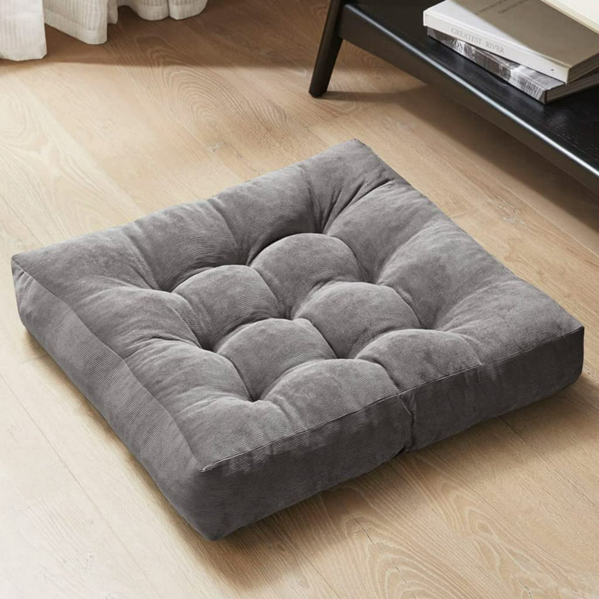 Cojín de suelo de meditación para adultos, almohada grande cuadrada, Tatami  grueso de pana para sala de estar - AliExpress