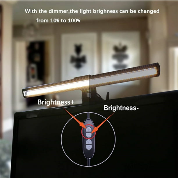 Barra de luz para monitor para laptop, iluminación de pantalla para cuidado  de los ojos, barra de lámparas de lectura, lámpara LED de lectura