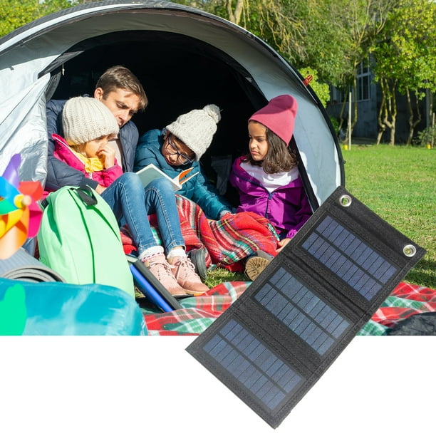 Comprar Cargador solar portátil del panel solar de la prenda impermeable  del cargador solar de 5W 5V para acampar con el enchufe micro del USB para