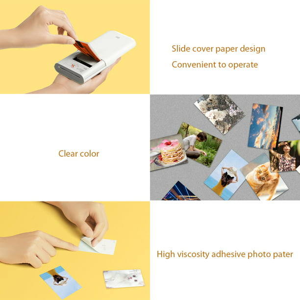 Impresora de fotos Irfora Xiaomi Zink portátil de bolsillo, con capacidad  de impresión AR 400 p