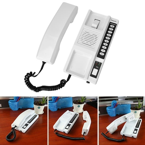 Intercomunicador telefónico, sistema de intercomunicación inalámbrico de  433Mhz Intercomunicador de llamadas Auriculares de interfono seguro  extensibles para la oficina de almacén EOTVIA NO