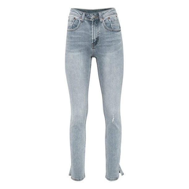 Pantalones de vestir grises para mujer Cómodos pantalones de pierna recta  de cintura alta Pedido en línea | Línea G