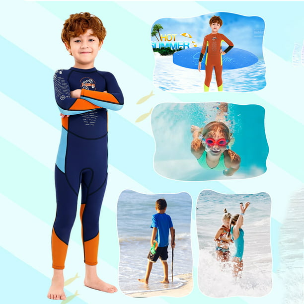 Traje de neopreno térmico para niños y niñas, traje de neopreno térmico  para buceo, surf, natación, esnórquel, bodyboarding