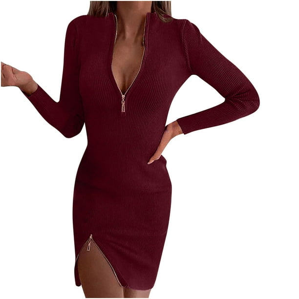 Vestidos Para Mujer Vestidos Elegantes Moda Casual Erógeno Cuello