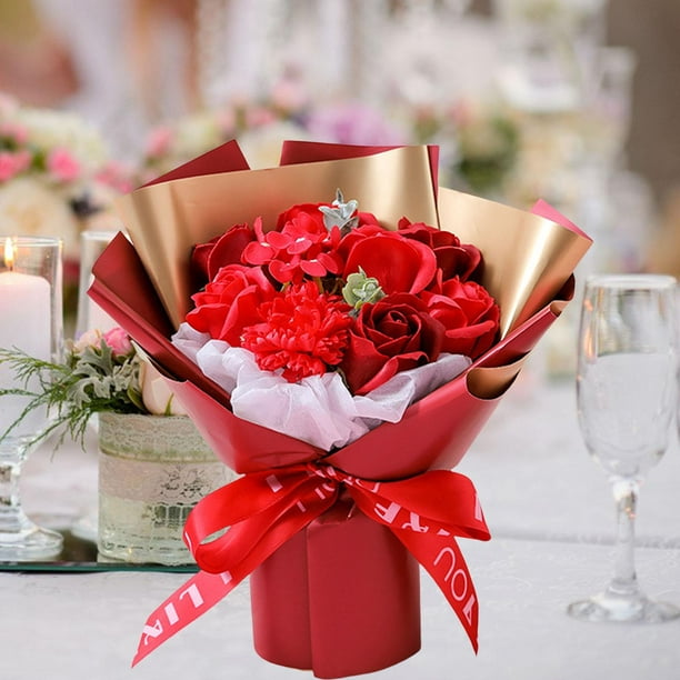 Jabón artificial, de flores, , , ramo de jabón perfumado de flores para la  decoración de bodas de la de San Valentín de Azul Macarena Ramo de flores  de jabón