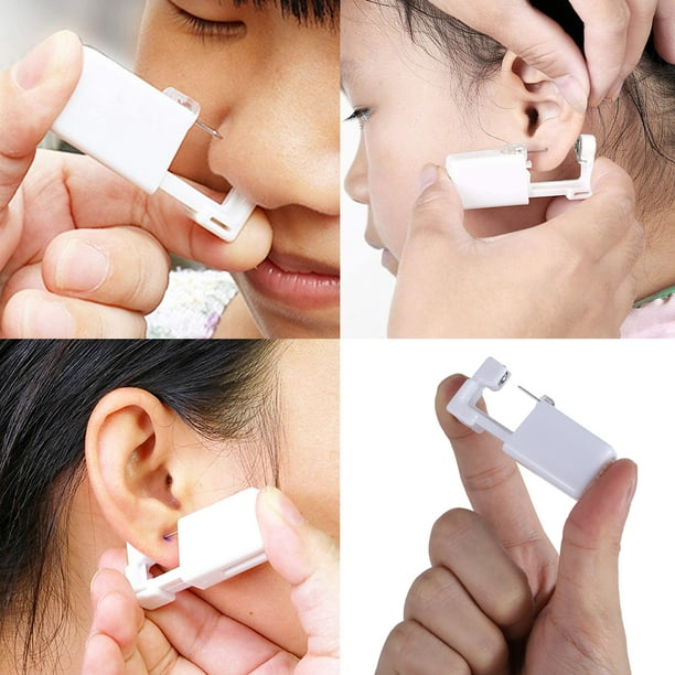 Herramienta de autoperforación de oreja Kit de autoperforación blanco Oreja  desechable TFixol perforador de orejas