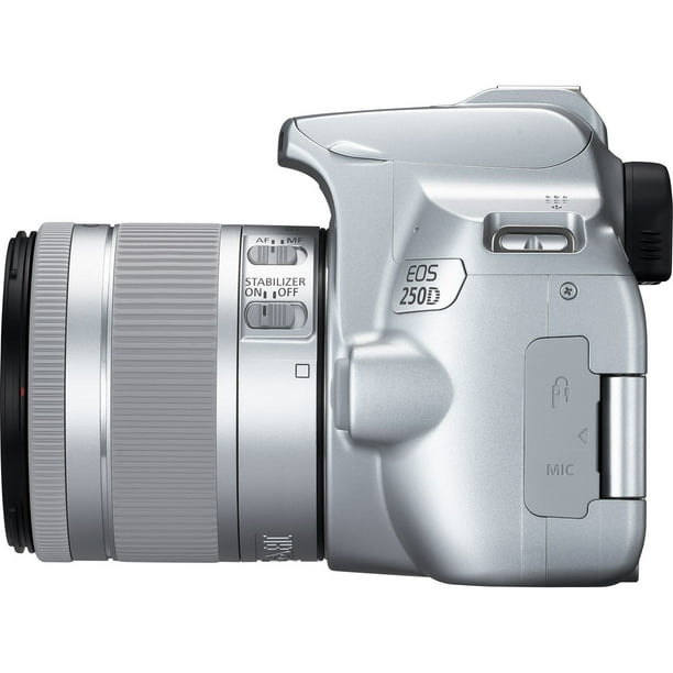  Canon Cámara DSLR EOS 250D/Rebel SL3 con una lente II de  0.709-2.165 in, junto con un trípode, una tarjeta de memoria de 64 GB, una  funda de transporte/bolsa, un kit de