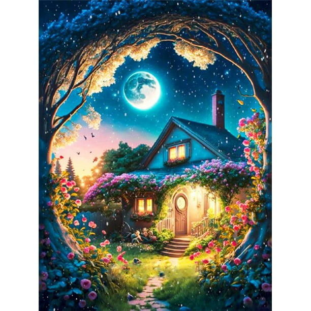 Full Diamond Painting Scenery Tree Mosaic Art Embroidery Stitch