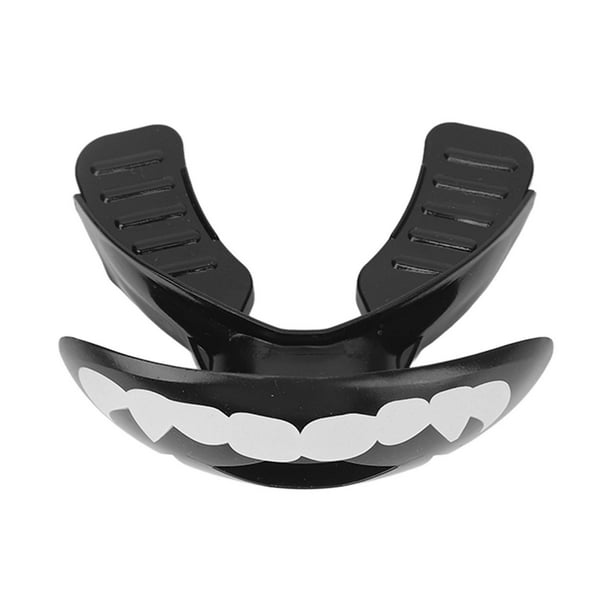 Protector bucal de boxeo, resistencia a los golpes, absorción de golpes,  protector bucal atlético de EVA para boxeo y fútbol (negro blanco)