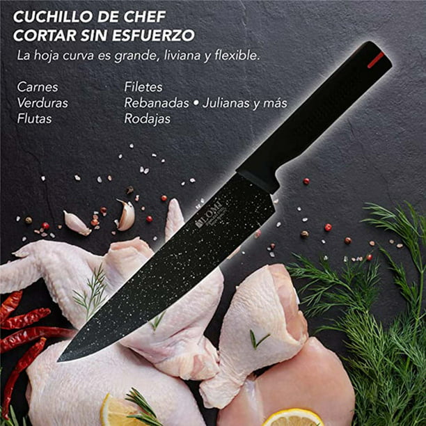 Cuchillos De Chef Con Base CHIC FLIC De Ceramica 8 Pzs