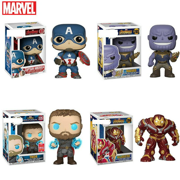 Funko Pop-figuras de acción de Marvel de Disney, Spiderman, Thor, Hulk,  Iron Man, vengadores, modelos coleccionables, juguetes para niños, regalos,  220 xuanjing unisex