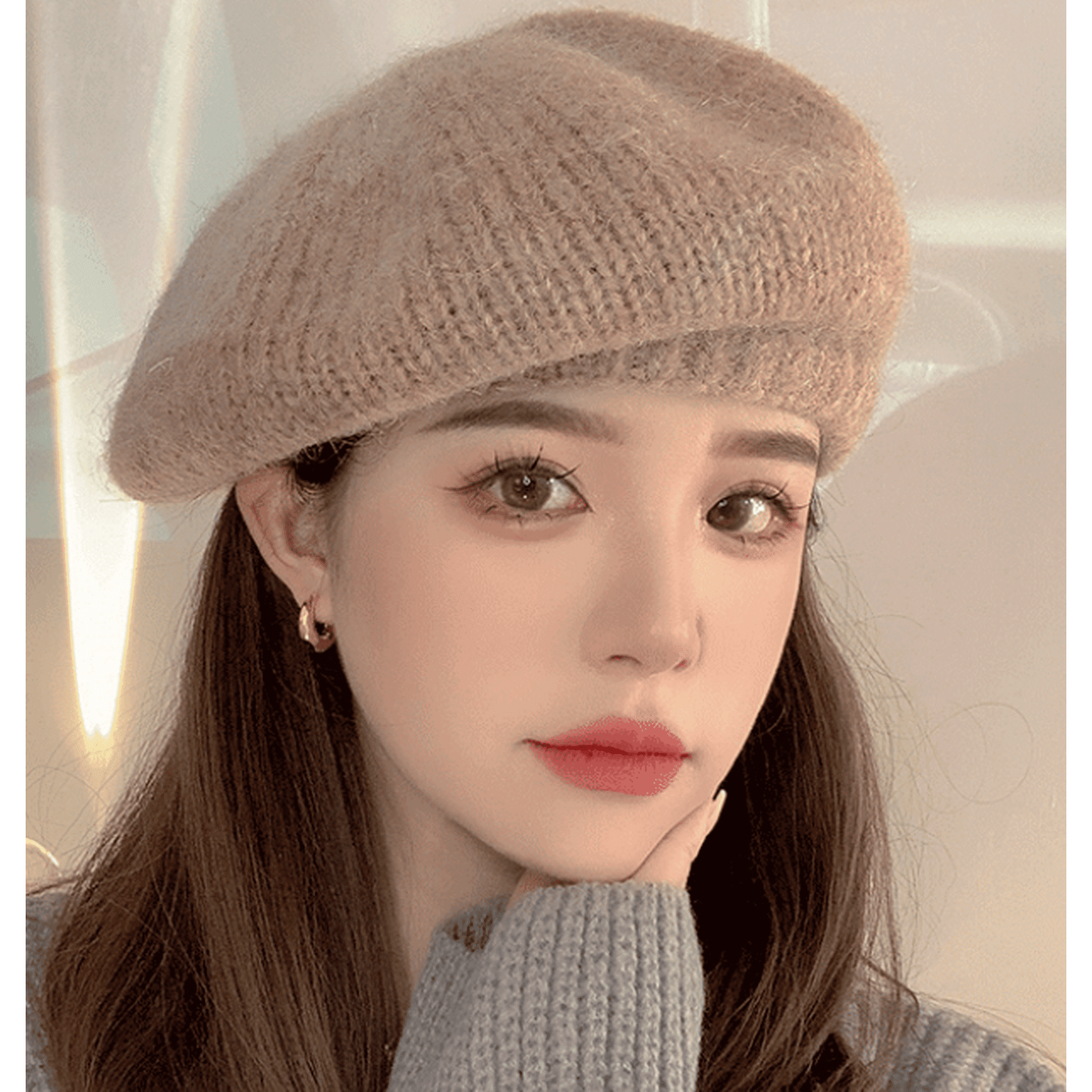 Boina Rosa De Punto Con Plumas Para Mujer, Sombrero Vaquero Con Borde De Plumas, Talla Adulta, Accesorio Para Fiesta De Disfraces Y Atuendos Informales