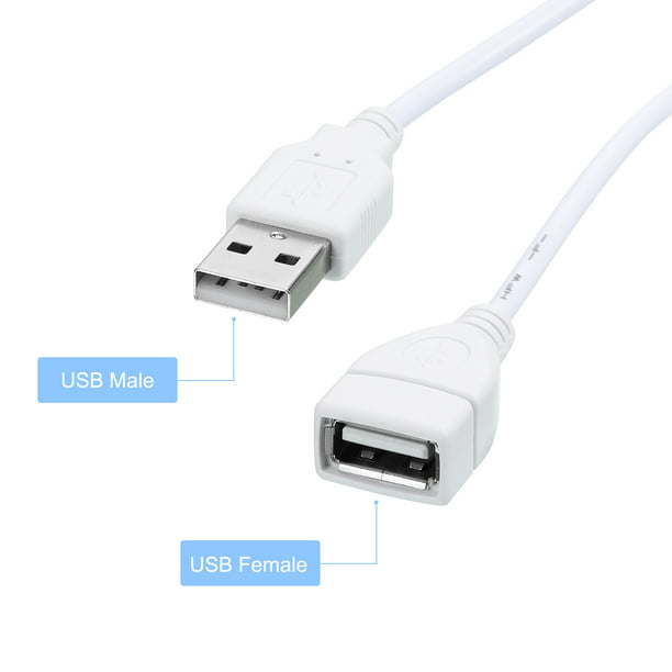 RIITOP Cable de extensión USB con interruptor de encendido/apagado, cable  USB macho a hembra (datos y alimentación) para auriculares USB, tiras LED