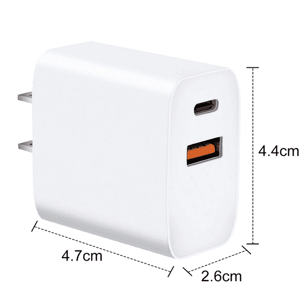 Adaptador de corriente, USB-C 3.0, cargador rápido, fuente de