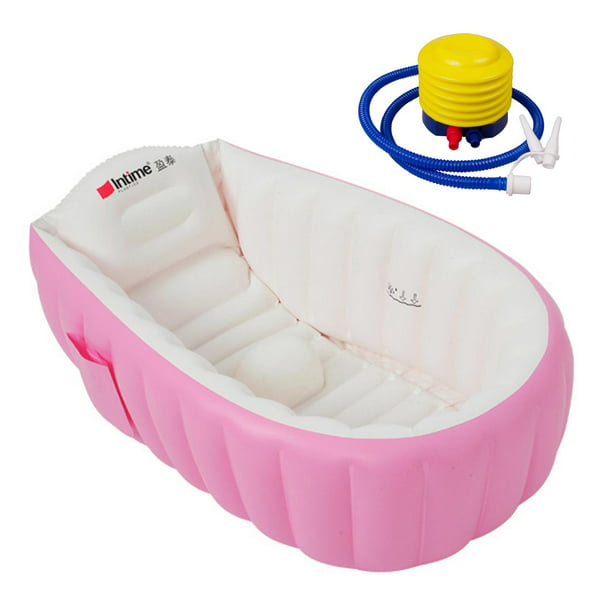 Comprar Bañera inflable plegable para bebés, portátil, de viaje, compacta,  para niños pequeños, bebés, bañera para bebés, lavabo para ducha, asiento,  baños, bañera para niños, piscina