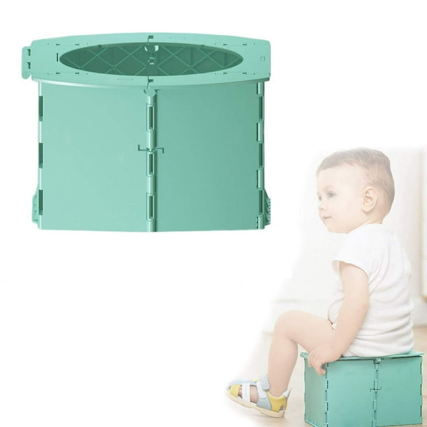 Orinal de viaje para niños, orinal portátil para viajes de niños pequeños,  inodoro plegable portátil reutilizable para niños pequeños, asiento de