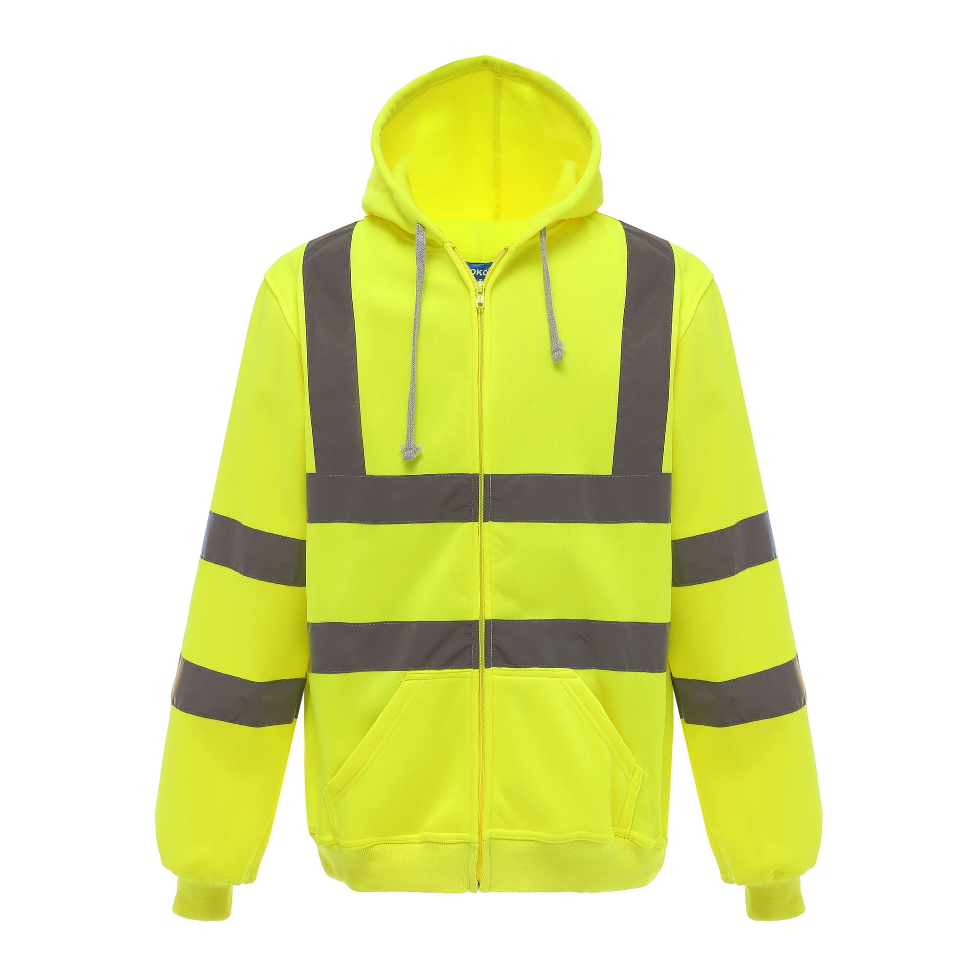 Yoko - Sudadera con capucha y cremallera completa reflectante para trabajar  para hombre (Amarillo) Yoko UTRW5256_yellow