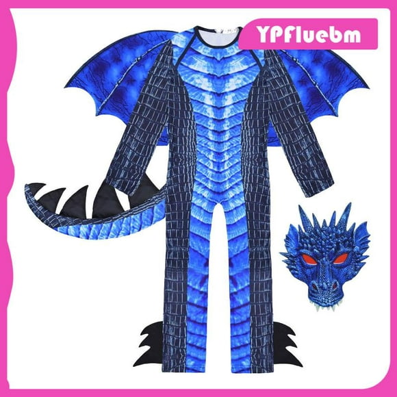 ypfluebm niño cola de dragón conjunto de disfraces de halloween para los niños cosplay mortal disf casa fiesta