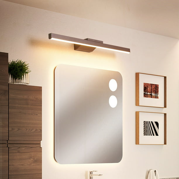 Espejo luz LED espejo luz baño pared linterna 10 W 15.7 in pintura pintura  lámpara ultra brillante baño pared iluminación blanco cálido 3000 K