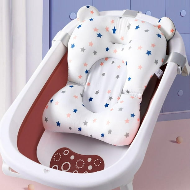 Cojín de asiento de bañera para bebé, cojín de baño para fregadero de bebé,  soporte para asiento de baño, alfombrilla de apoyo para almohada de baño